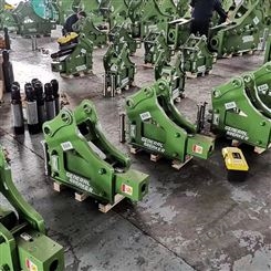 挖掘机液压炮锤属具直角锤炮机钩机三角破碎锤高频粉碎锤