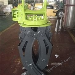 挖掘机液压旋转抓木机抓铁器滚木废钢石材用废料机械抓手