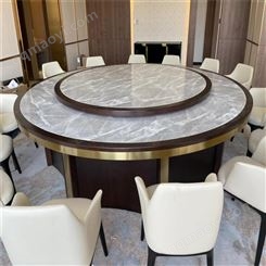 大理石餐桌椅组合 浙美家具现货供应圆形餐桌