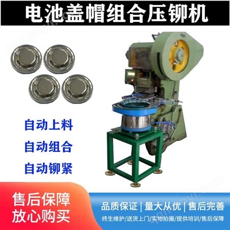zhihui電池蓋帽組合沖鉚機電池帽蓋組合機 鋰電池蓋帽組裝機 自動上料自動沖壓鉚緊