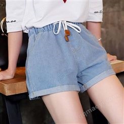 山东临沂5元以下服装韩版可调节高腰阔腿裤复古宽松刺绣高腰适合带孩子开的小店