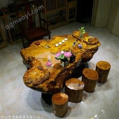 西安 金絲楠材質好嗎 根雕小茶桌價格 支持訂做