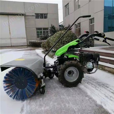手推式抛雪机汽油动力滚刷式扫雪机 小型家用道路清雪机