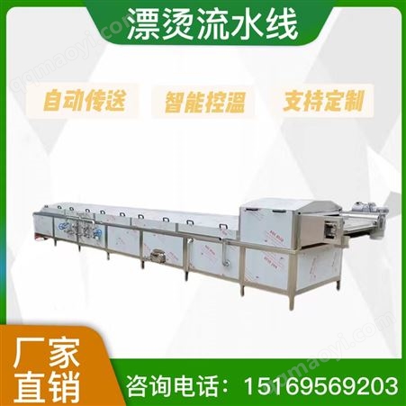 西兰花杀青护色机 菜花漂烫设备 连续式笋尖加工成产线